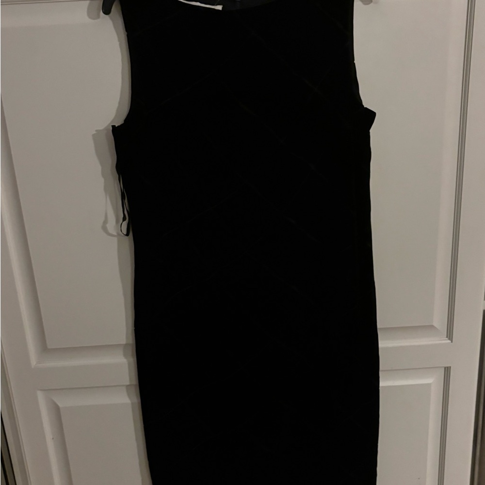 Women's Jones & Co Silk Velvet Midi Dress, Size 10,‎ Black